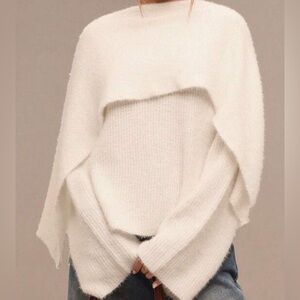 Cozy Ivory Layered Knit Sweater